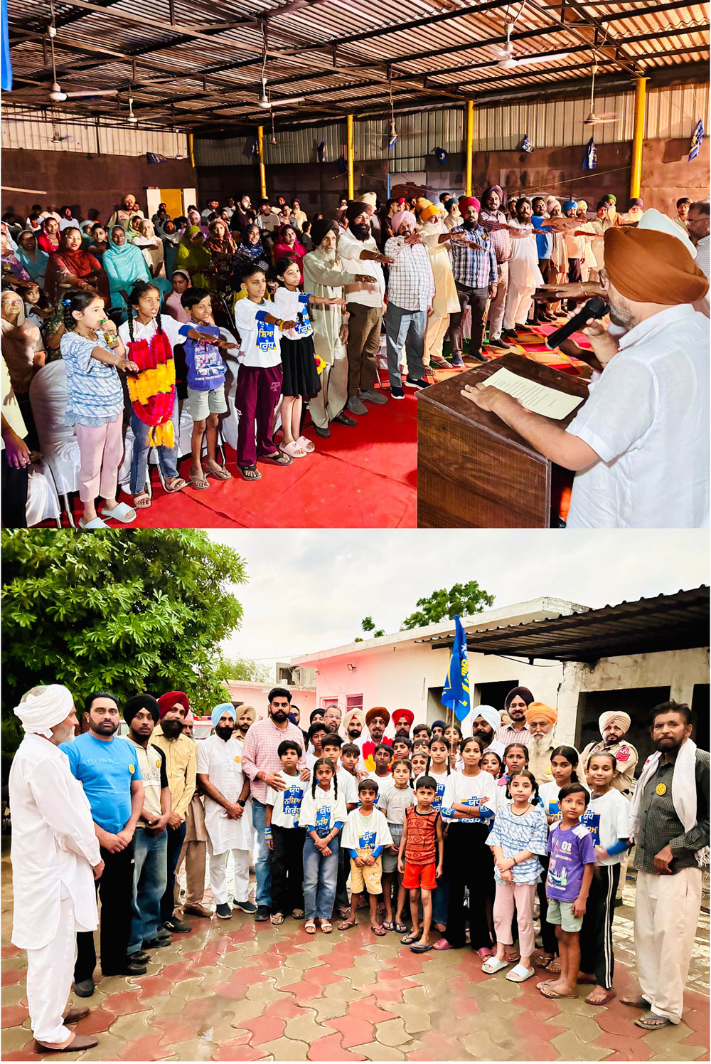 'War Against Drugs' Awareness Rally taken out in villages Dharamgarh and Basoli under the leadership of MLA Randhawa